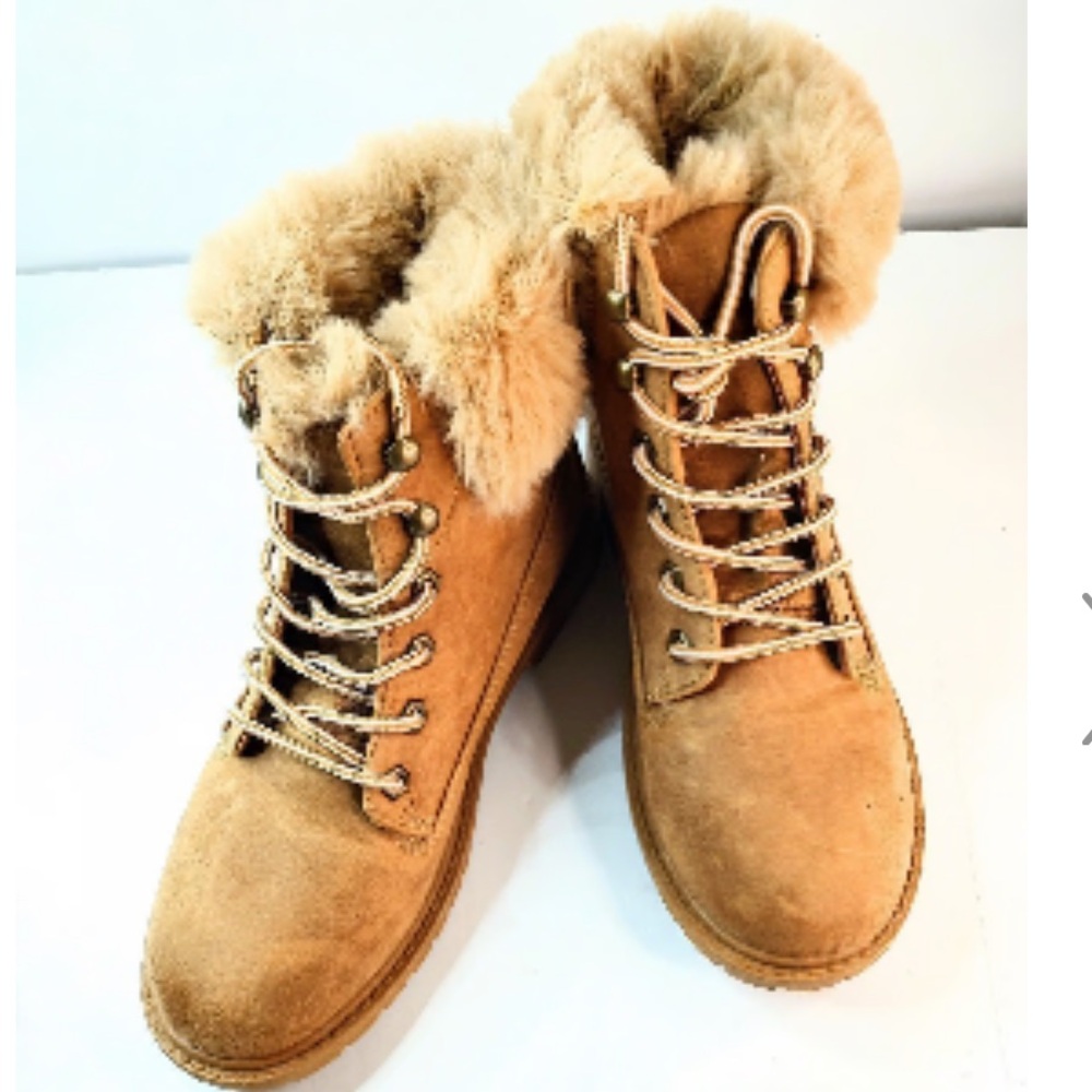 Rock & candy by Zigi. Lamar tan faux fur boots